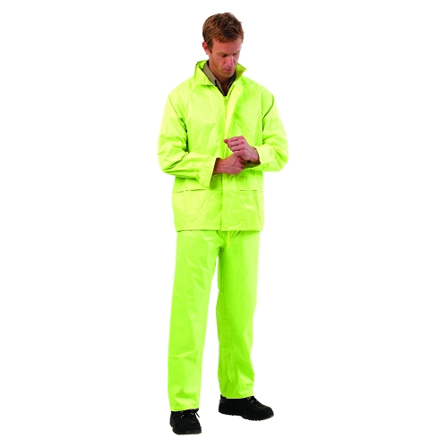 RAIN SUIT HIGH VIS YELLOW. 2 EXTRA LARGE